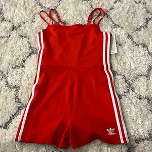 Red adidas jumpsuit